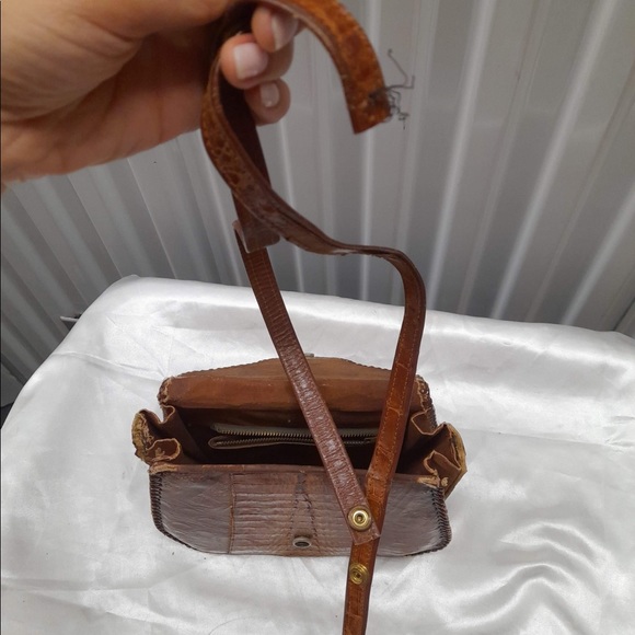 VINTAGE 70’S CROCODILE HAND MADE BAG - Picture 8 of 12